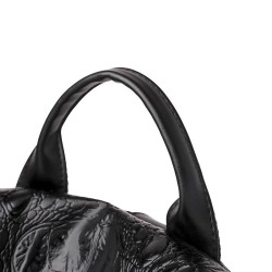 Fashionable vintage backpack - multifunction shoulder leather bag - snake skin patternBackpacks