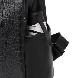 Fashionable vintage backpack - multifunction shoulder leather bag - snake skin patternBackpacks