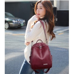Multifunctional backpack - fashionable shoulder leather bagBackpacks