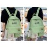 Large capacity backpack - handbag - shoulder bag - pencil case - letters print - 4 pieces setSets