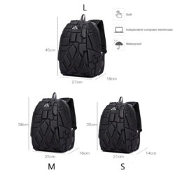 Fashionable backpack - laptop bag - waterproof - USB charging port - carving designBackpacks