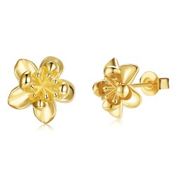 Flower shaped stud earrings - gold platedEarrings