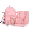 Backpack - pencil case - shoulder bag - handbag - with animal pendant keychain - 4 pieces setSets