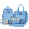 Large capacity backpack - handbag - shoulder bag - pencil case - letters print - 4 pieces setSets