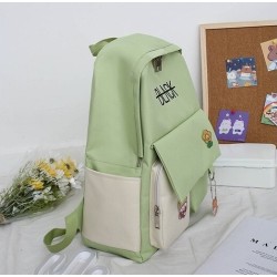 Large capacity backpack - handbag - shoulder bag - pencil case - letters print - 4 pieces setSets