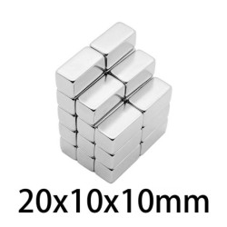 N35 - neodymium magnet - strong cuboid block - 20mm * 10mm * 10mm - 1 - 20 piecesN35