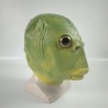 Funny full face mask - green fish head - Halloween - festivalsMasks