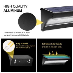 Outdoor solar LED light - waterproof wall lamp - with motion sensorSolar lighting
