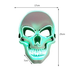 LED face mask - glowing skull - Halloween - festivalsMasks