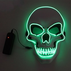 LED face mask - glowing skull - Halloween - festivalsMasks