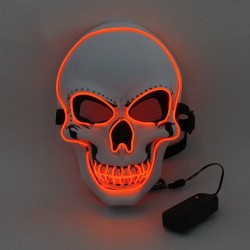LED face mask - glowing skull - Halloween - festivalsMasks