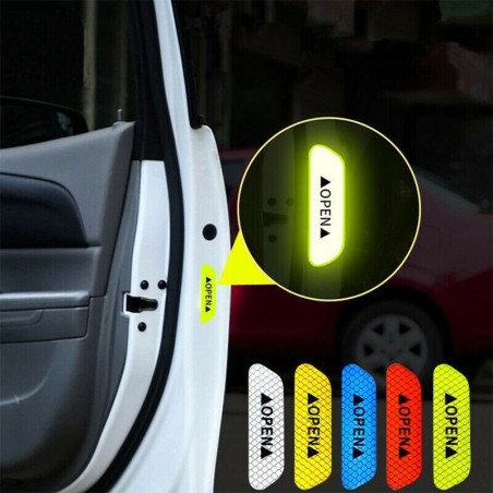 Reflective car sticker - inner door - safety / warning - self adhesive - waterproof - OPENStickers
