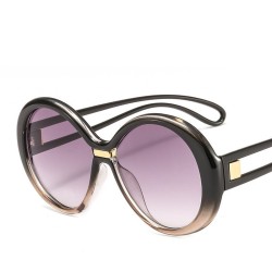 Fashionable round sunglasses - oversized - vintage colorful lens - UV400Sunglasses