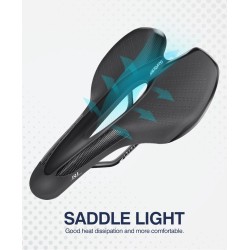 Bicycle saddle with taillight - leather - USB charging - waterproofSaddles