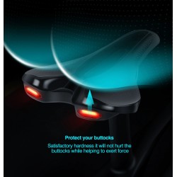 Bicycle saddle with taillight - leather - USB charging - waterproofSaddles