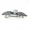 Elegant hair clip - crystal leaves / pearlHair clips