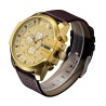 Cagarny - military sports watch - leather strap - stainless steelWatches