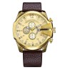 Cagarny - military sports watch - leather strap - stainless steelWatches