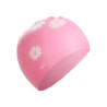 Silicone swimming cap - waterproof - ear / long hair protection - floral printSwimming