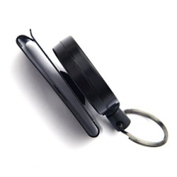 Metal retractable keychain - clip - badge holder - with steel wireKeyrings