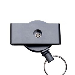 Metal retractable keychain - clip - badge holder - with steel wireKeyrings
