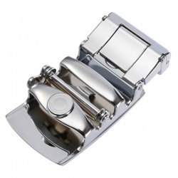 Genuine leather belt with automatic buckle - brownBelts