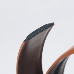 Genuine leather belt with automatic buckle - brownBelts