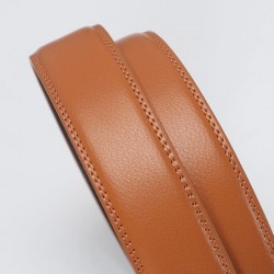 Genuine leather belt with automatic buckle - brownBelts