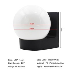 Modern ball shaped lamp - outdoor wall lightWall lights