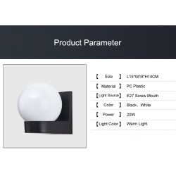 Modern ball shaped lamp - outdoor wall lightWall lights