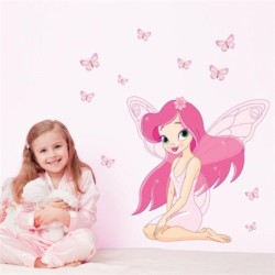 Beautiful cartoon butterfly girl - wall sticker - 70 * 80cmWall stickers