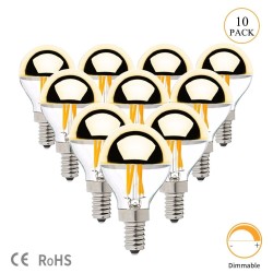 LED bulb - G45 gold mirror bubble - dimmable - warm white - 4W - E12 - E14 - 10 piecesE14