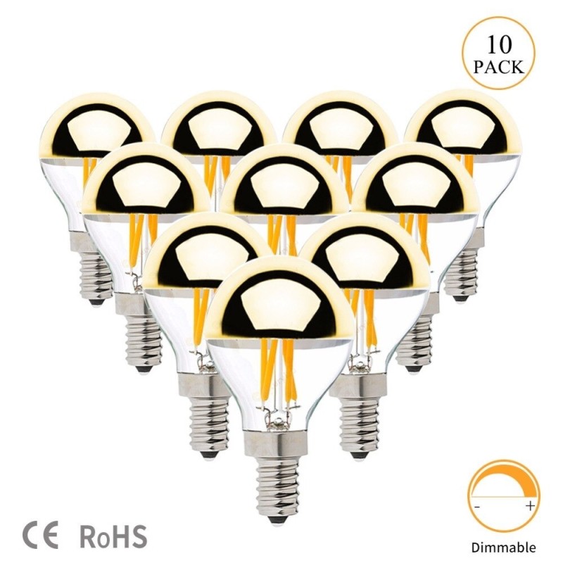 LED bulb - G45 gold mirror bubble - dimmable - warm white - 4W - E12 - E14 - 10 piecesE14
