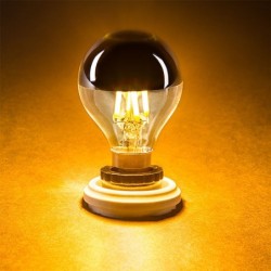 LED bulb - G45 silver mirror globe - dimmable - warm white - 4W - E12 - E14 - E26 - E27 - 10 piecesE27