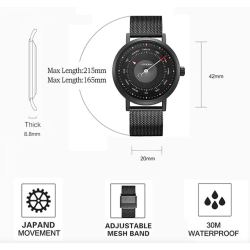 SINOBI - classic men's sports watch - quartz - waterproofWatches
