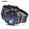 SINOBI - fashionable quartz watch - silicone strap - metal wireWatches