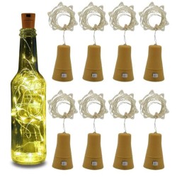 Solar powered bottle cork - garland - LED - night lightSolar lighting
