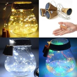 Solar powered bottle cork - garland - LED - night lightSolar lighting