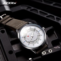 SINOBI - fashionable quartz watch - waterproof - leather strapWatches