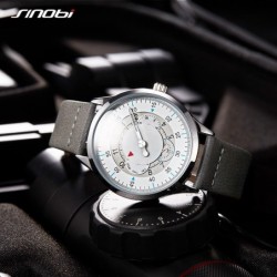 SINOBI - fashionable quartz watch - waterproof - leather strapWatches