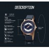 SINOBI - fashionable quartz watch - waterproof - leather strapWatches