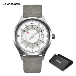 SINOBI - fashionable quartz watch - waterproof - leather strapWatches