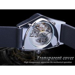 WINNER - fashionable sports watch - transparent cover - luminous pointers - triangle shape dialWatches