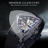 WINNER - fashionable sports watch - transparent cover - luminous pointers - triangle shape dialWatches