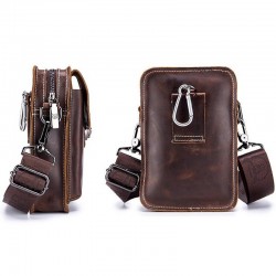 Small pouch - waist / shoulder bag - real leatherBags