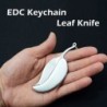 Mini pocket knife - foldable - with key ring - stainless steel - leaf shapeKnives & Multitools