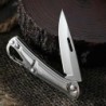 Mini foldable knife - with carabiner - stainless steelKnives & Multitools