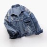 Vintage short denim jacket - with diamonds / holesJackets