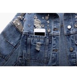 Vintage short denim jacket - with diamonds / holesJackets