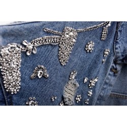 Vintage short denim jacket - with diamonds / holesJackets